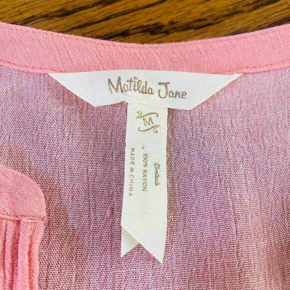 Matilda Jane Let's Go Out Dress - Peach Floral Boho Dress - M - Picture 10 of 14